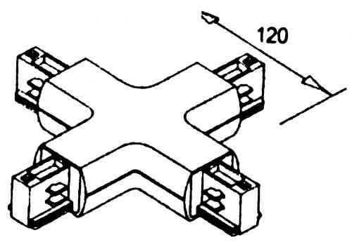 X-Verbinder für 3-Phasen-Stromschienen